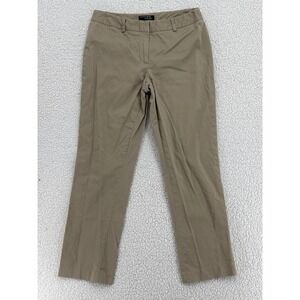 ATELIER LUXE Women's Khaki Straight Leg Ankle Pants Size 2